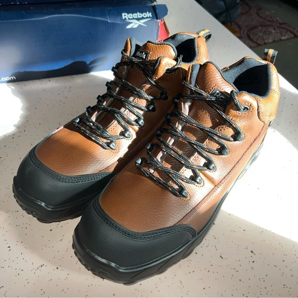 Reebok RB4444 Tiahawk Mens Brown Waterproof Comp Toe Work Boots Size 12W